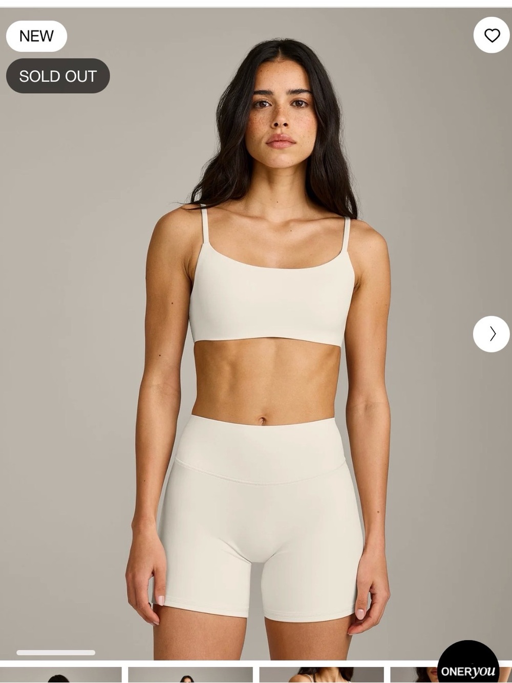 Oner Active SOFTMOTION™ STRAPPY SPORTS BRA WITH GRAY LOGO small stain see video